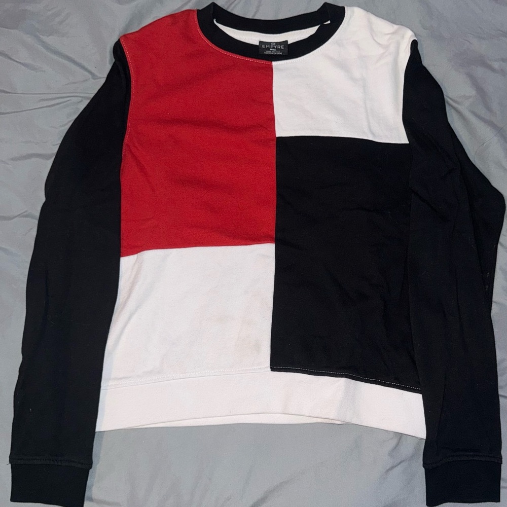 Nautica Men's Crewneck Sweater - Red, Black, and White